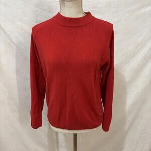 Vtg 90s red acrylic Crystal Kobe sweater sz medium